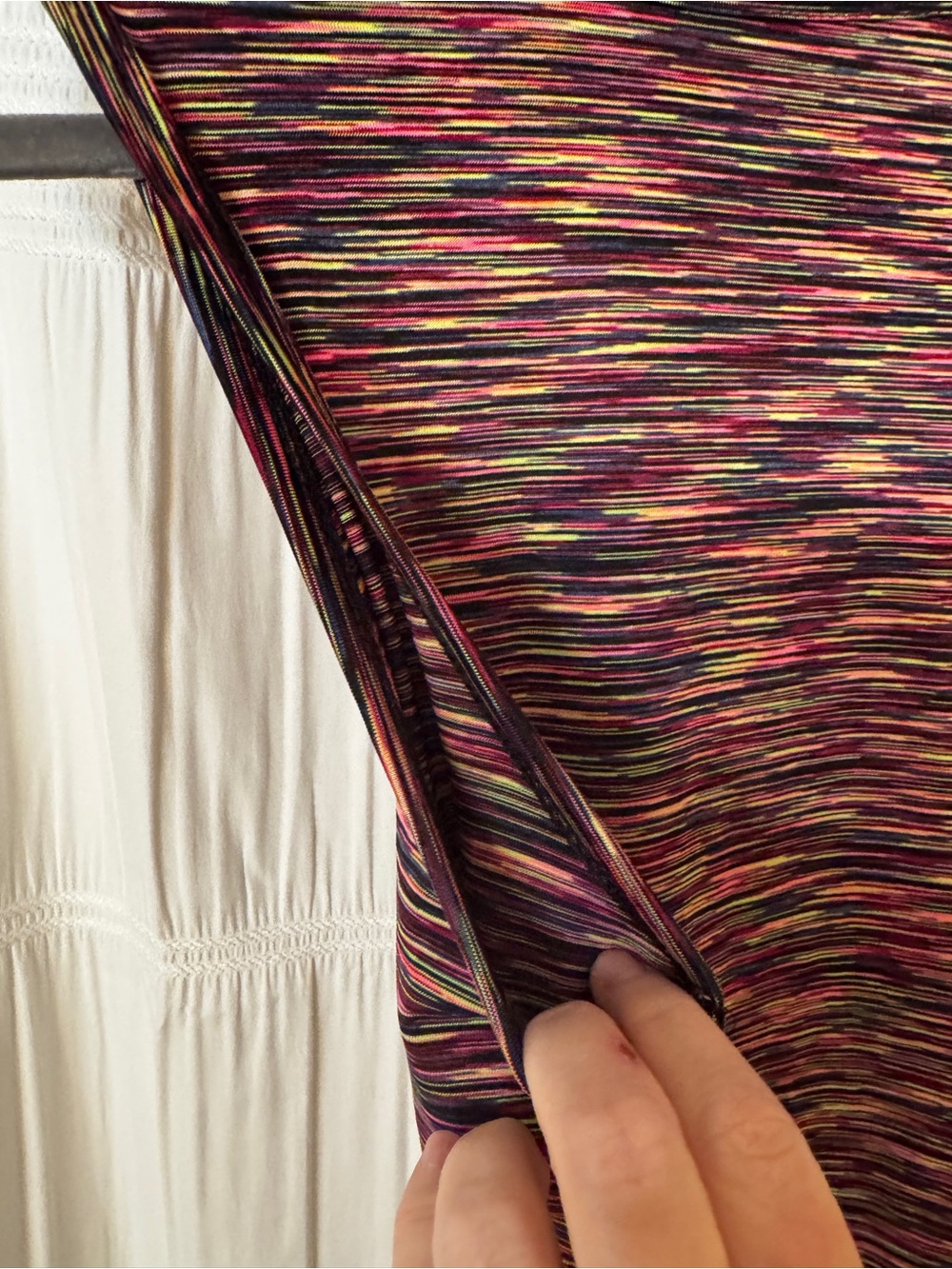 Hanes Multicolor Space-Dye Tank Top in Black, Pink & Yellow - Picture 4 of 4